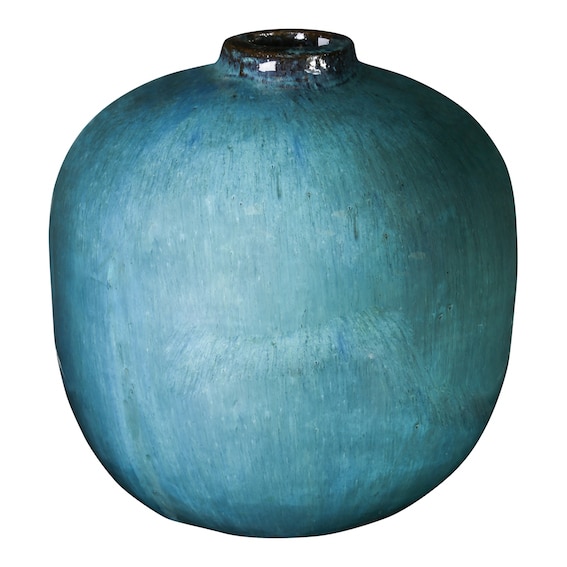 Kylie turquoise Glazed pot round with small edge m | Mario Burkhard ... Kylie turquoise Glazed pot round with small edge m | Mario Burkhard ...