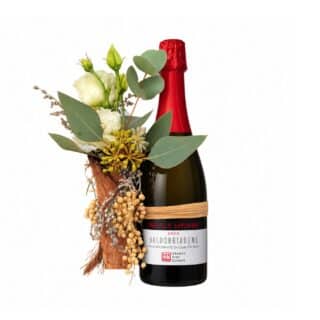 Blumen mit Prosecco