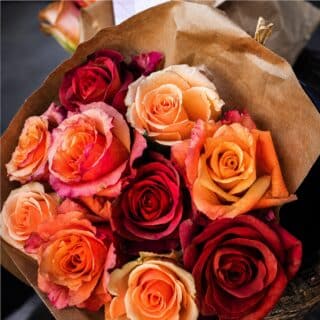 art floral Rosen Karte
